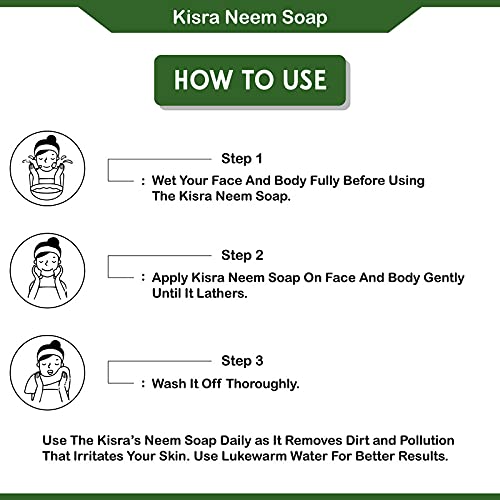 Kisra 7days Neem, Tulsi and Aloe Vera | Acne | Reduce Scarring for Softer | Daily Use | Oily Skin | Bright, Clear Skin Face Wash + Neem Deep Pore Cleansing Soap (2 Face wash + 2 Soap) - Image 3