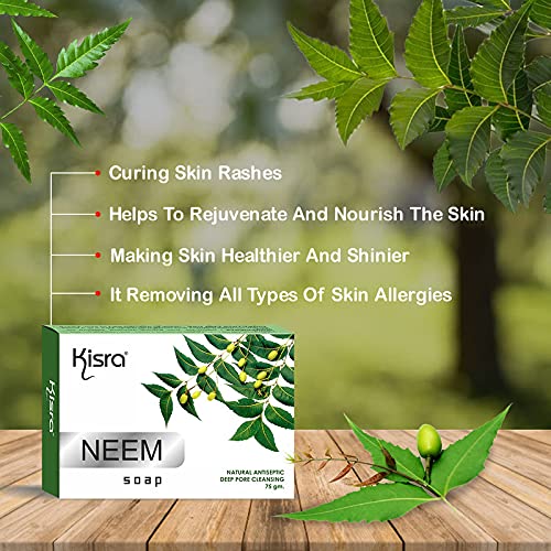 Kisra 7days Neem, Tulsi and Aloe Vera | Acne | Reduce Scarring for Softer | Daily Use | Oily Skin | Bright, Clear Skin Face Wash + Neem Deep Pore Cleansing Soap (2 Face wash + 2 Soap) - Image 4